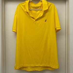 Nautical bright yellow men's polo XL